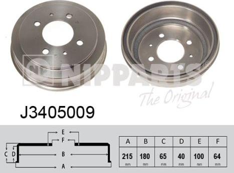 Nipparts J3405009 - Bremžu trumulis autospares.lv