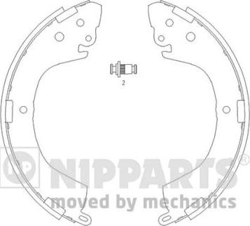 Nipparts J3505040 - Bremžu loku komplekts www.autospares.lv