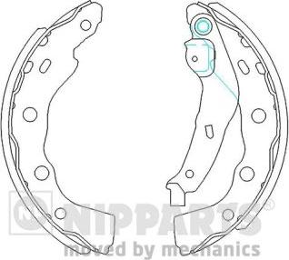 Nipparts J3505034 - Bremžu loku komplekts autospares.lv