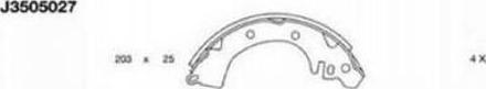 Nipparts J3505027 - Brake Shoe Set www.autospares.lv