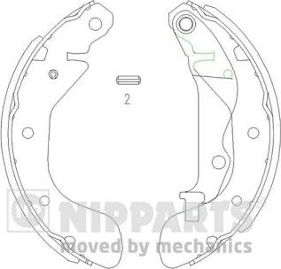 Nipparts J3500907 - Brake Shoe Set www.autospares.lv