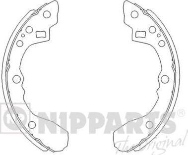 Nipparts J3500308 - Bremžu loku komplekts www.autospares.lv