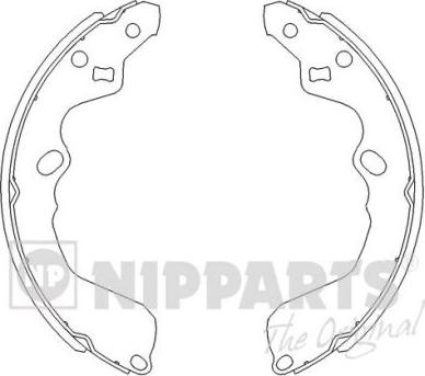 Nipparts J3500319 - Bremžu loku komplekts www.autospares.lv