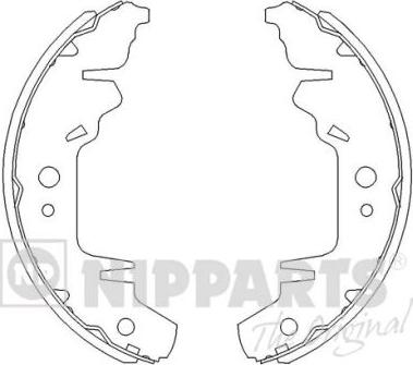 Nipparts J3500310 - Комплект тормозных колодок, барабанные www.autospares.lv