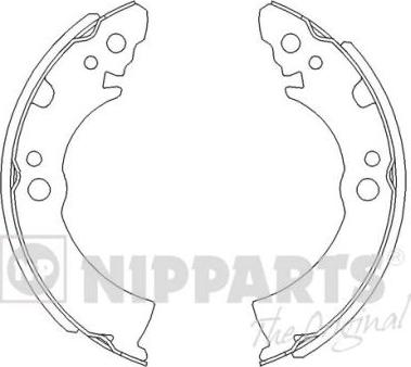 Nipparts J3501001 - Bremžu loku komplekts www.autospares.lv