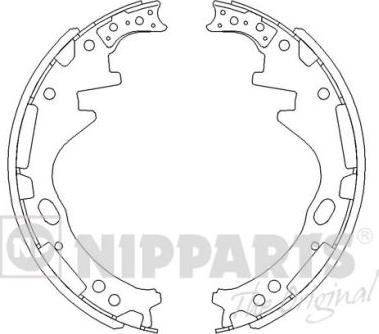 Nipparts J3501036 - Bremžu loku komplekts www.autospares.lv