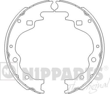 Nipparts J3503025 - Bremžu loku komplekts www.autospares.lv