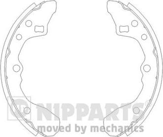 Nipparts J3503027 - Bremžu loku komplekts www.autospares.lv