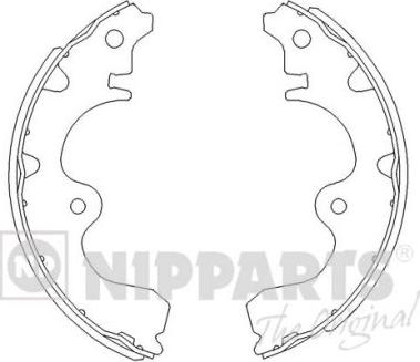 Nipparts J3502047 - Brake Shoe Set www.autospares.lv