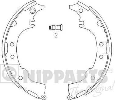 Nipparts J3502068 - Bremžu loku komplekts www.autospares.lv