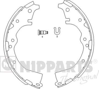 Nipparts J3502062 - Bremžu loku komplekts www.autospares.lv