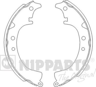 Nipparts J3502008 - Bremžu loku komplekts www.autospares.lv