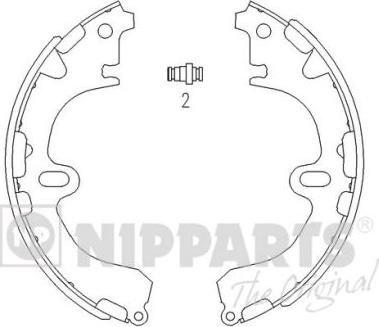 Nipparts J3502034 - Bremžu loku komplekts www.autospares.lv