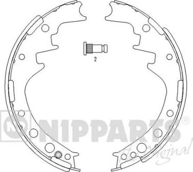 Nipparts J3502033 - Brake Shoe Set www.autospares.lv