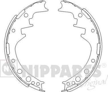 Nipparts J3502024 - Bremžu loku komplekts www.autospares.lv