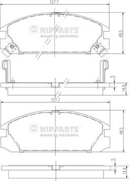 Nipparts J3604018 - Тормозные колодки, дисковые, комплект www.autospares.lv