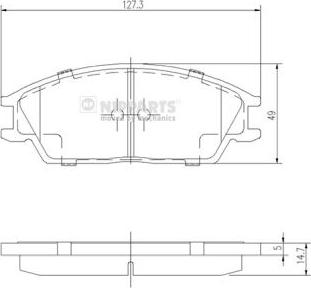 Nipparts J3604020 - Bremžu uzliku kompl., Disku bremzes autospares.lv