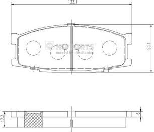 Nipparts J3605045 - Bremžu uzliku kompl., Disku bremzes www.autospares.lv