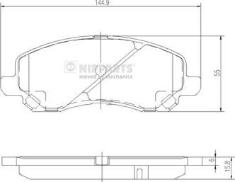 Nipparts J3605046 - Bremžu uzliku kompl., Disku bremzes www.autospares.lv