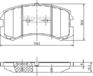 Nipparts J3605048 - Bremžu uzliku kompl., Disku bremzes www.autospares.lv