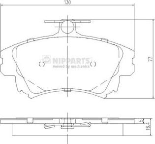 Nipparts J3605042 - Bremžu uzliku kompl., Disku bremzes www.autospares.lv