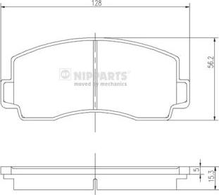 Nipparts J3605002 - Bremžu uzliku kompl., Disku bremzes www.autospares.lv