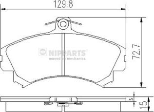 Nipparts J3605036 - Bremžu uzliku kompl., Disku bremzes autospares.lv