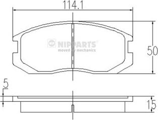 Nipparts J3605032 - Тормозные колодки, дисковые, комплект www.autospares.lv