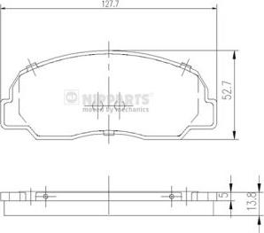 Nipparts J3606001 - Bremžu uzliku kompl., Disku bremzes autospares.lv