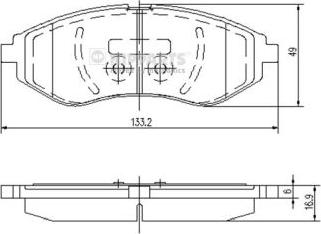 Nipparts J3600911 - Bremžu uzliku kompl., Disku bremzes www.autospares.lv