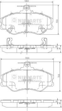 Nipparts J3600513 - Bremžu uzliku kompl., Disku bremzes www.autospares.lv