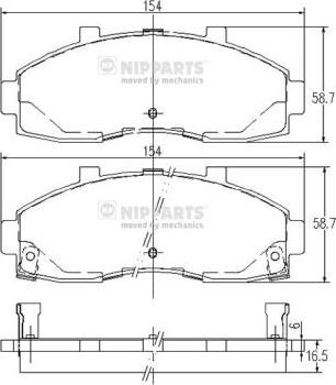 Nipparts J3600313 - Bremžu uzliku kompl., Disku bremzes www.autospares.lv