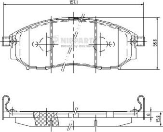 Nipparts J3601094 - Bremžu uzliku kompl., Disku bremzes www.autospares.lv