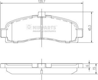 Nipparts J3601053 - Bremžu uzliku kompl., Disku bremzes www.autospares.lv