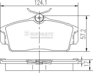 Nipparts J3601068 - Bremžu uzliku kompl., Disku bremzes autospares.lv