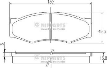 Nipparts J3601011 - Brake Pad Set, disc brake www.autospares.lv