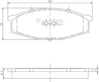 Nipparts J3601034 - Bremžu uzliku kompl., Disku bremzes autospares.lv