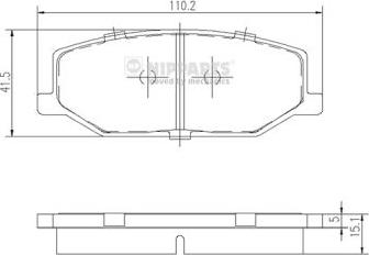 Nipparts J3608003 - Brake Pad Set, disc brake www.autospares.lv