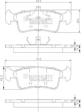 Nipparts J3608014 - Brake Pad Set, disc brake www.autospares.lv