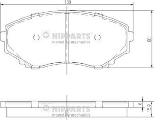 Nipparts J3603046 - Brake Pad Set, disc brake www.autospares.lv