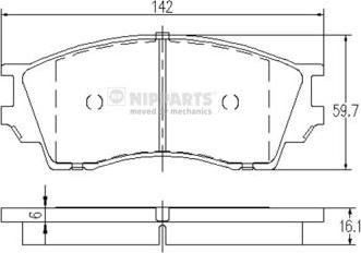 Nipparts J3603040 - Brake Pad Set, disc brake www.autospares.lv