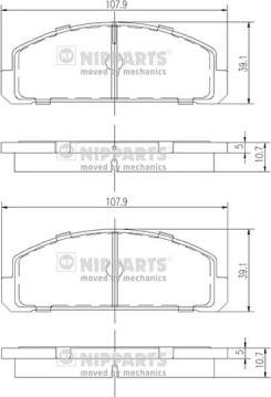 Nipparts J3603014 - Bremžu uzliku kompl., Disku bremzes www.autospares.lv