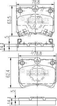 Nipparts J3603032 - Bremžu uzliku kompl., Disku bremzes www.autospares.lv