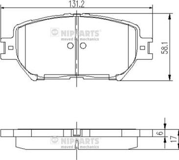 Nipparts J3602099 - Bremžu uzliku kompl., Disku bremzes www.autospares.lv