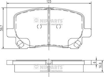 Nipparts J3602096 - Brake Pad Set, disc brake www.autospares.lv