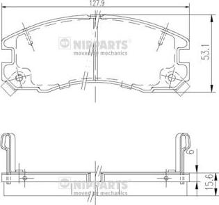 Nipparts J3602049 - Bremžu uzliku kompl., Disku bremzes www.autospares.lv