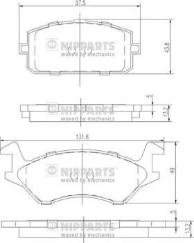 Nipparts J3602041 - Brake Pad Set, disc brake www.autospares.lv