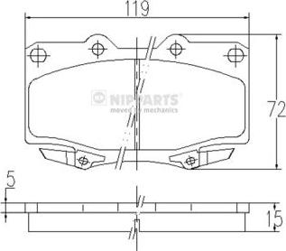 Nipparts J3602055 - Brake Pad Set, disc brake www.autospares.lv