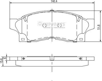 Nipparts J3602058 - Bremžu uzliku kompl., Disku bremzes autospares.lv