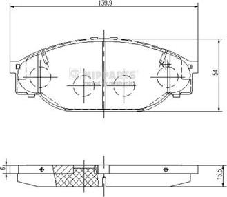 Nipparts J3602053 - Bremžu uzliku kompl., Disku bremzes www.autospares.lv